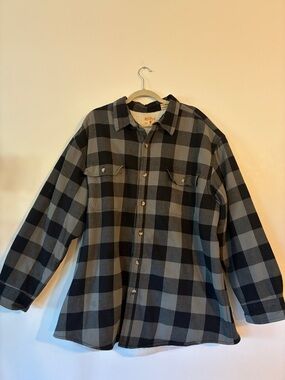 Red head Button-Up Black and Gray